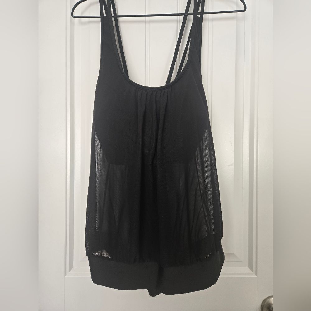 Black two piece bathing suit size 1XL